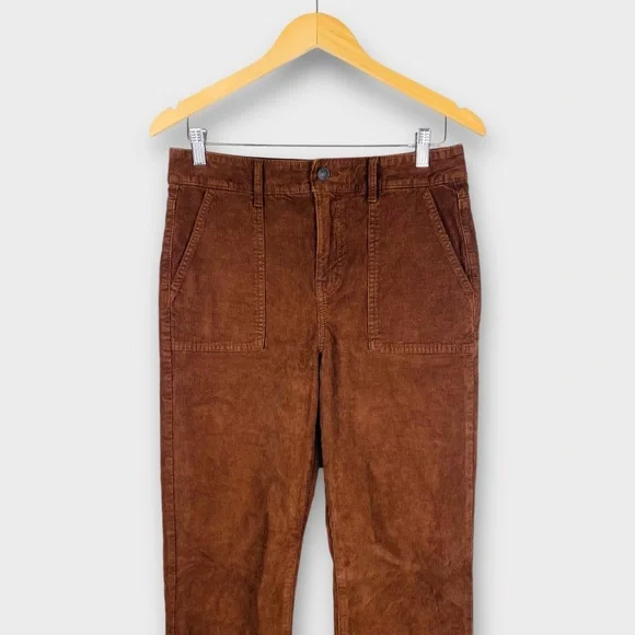 NEW AE Corduroy Super High-Waisted Flare Pant Brown Corduroy size 10 - Picture 3 of 14